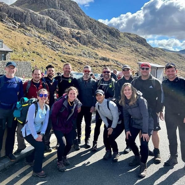 A group of UP members in the mountains